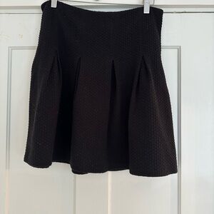 Maeve Black Pleated A-Line Mini Skirt